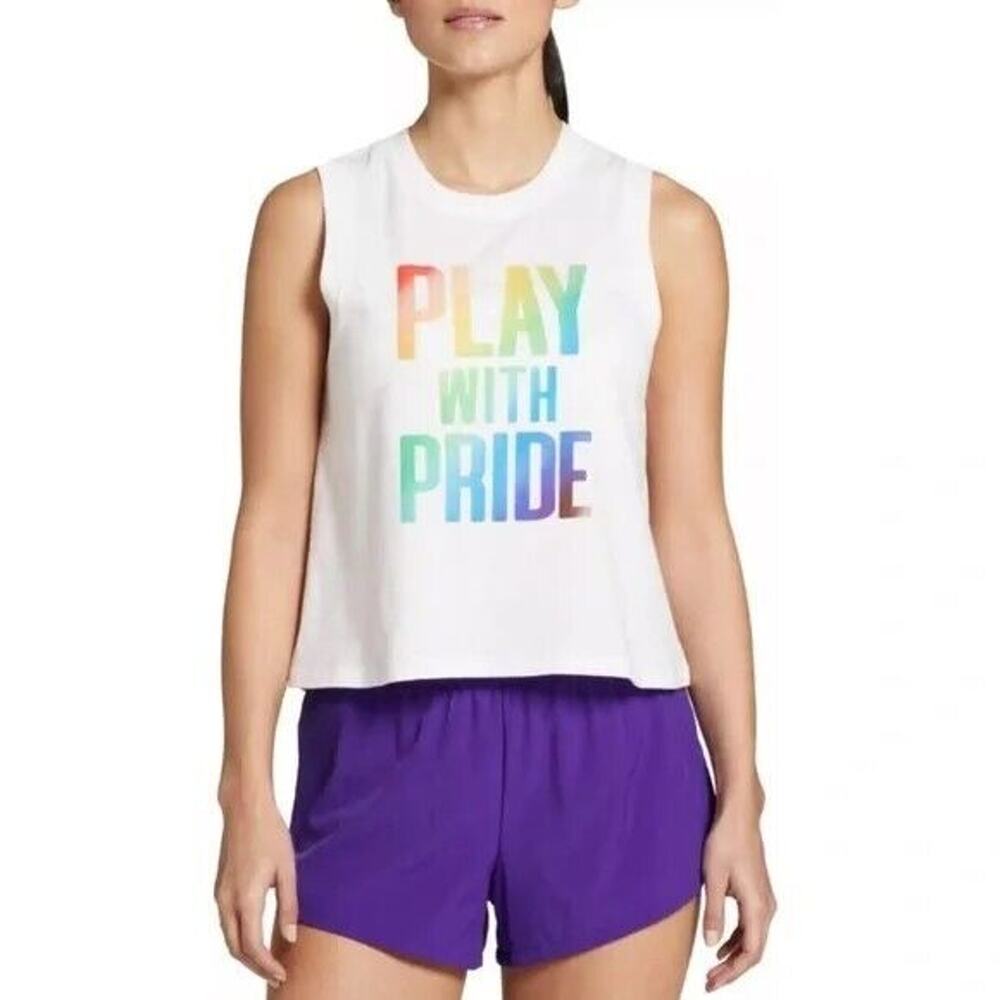 DSG Adult Pride Short Sleeve Graphic T-Shirt M Pure White/Play Pride NWT
